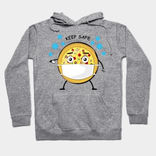 Pizza Appeal to Keep Safe - Funny Character Illustration Hoodie